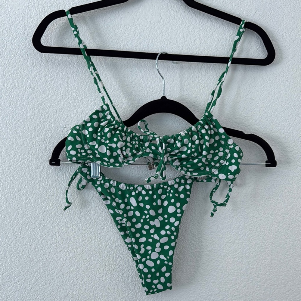 Green Polka Dot Bikini - Picture 1 of 3